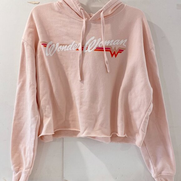 Wonder Woman Warner Bros Studio Tour Hollywood Hoodie Pink Pullover Lane Seven L - Picture 1 of 8